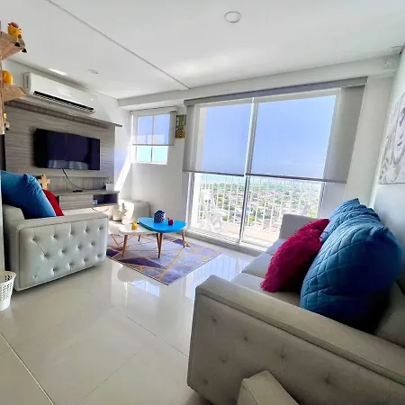 Hermoso Apartamento Piso 17 En Con Cercania Al Mar Y Centro Historico Apartamento